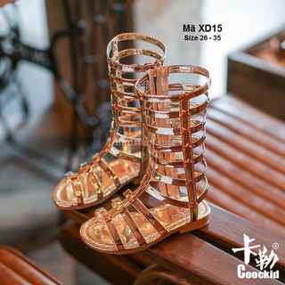 Giày Sandal Chiến Binh Vàng Kim Sang Chảnh Cho Bé Gái XD15  -  Đậu Đậu Shop