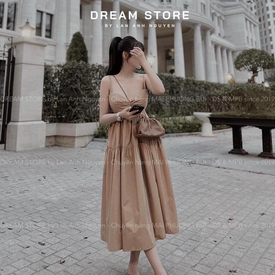 Đầm maxi 2 dây dáng dài cup ngực closet, váy 2 dây đi biển , mặc nhà bầu bí 3 màu