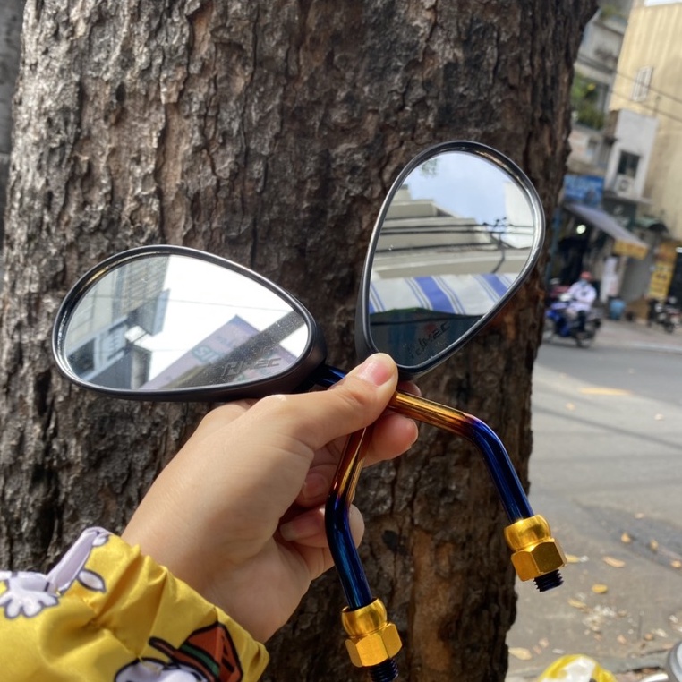 Kính H2C titan cho Suzuki và Honda , Kính H2C inox cho Suzuki và Honda