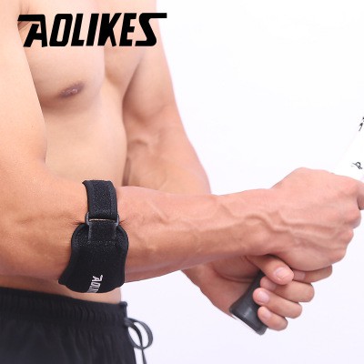 Đai khuỷu tay Aolikes al 7949 bán sỉ có đệm hơi silicone băng quấn bảo vệ bắp cánh bó ống thể thao gym yoga bóng bàn rổ