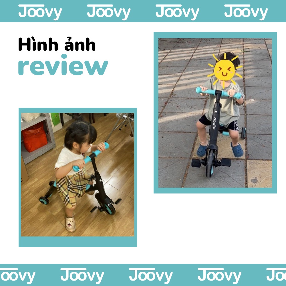 Xe Scooter Joovy Nadle TF3 cho bé 3 trong 1 biến hình thành xe chòi chân, xe trượt, xe đạp từ 1 đến 6 tuổi