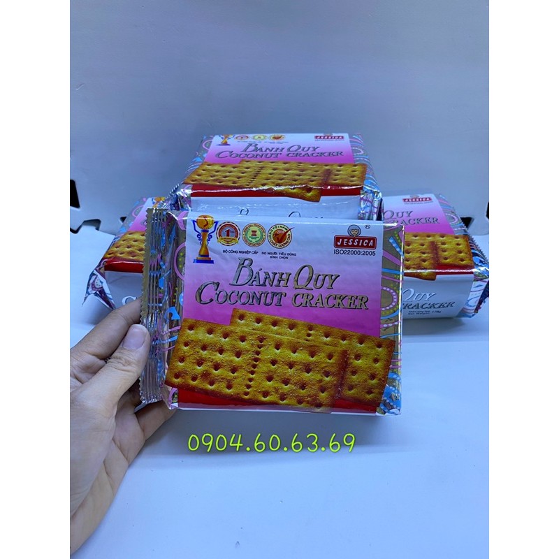 Bánh Quy Coconut Cracker Bánh bạc vuông 178g