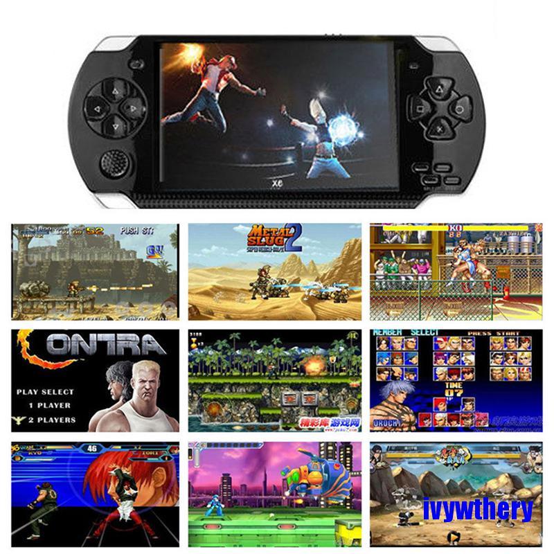 Máy Chơi Game Cầm Tay X6 8g 32 Bit 4.3 "Psp 10000 Trò