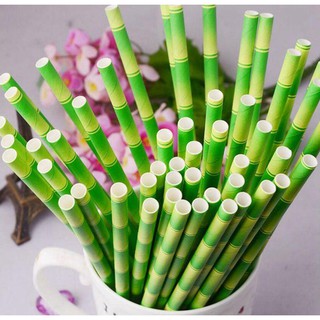 [Giá Tốt] 100 Chiếc Ống Hút Giấy Nhiều Màu