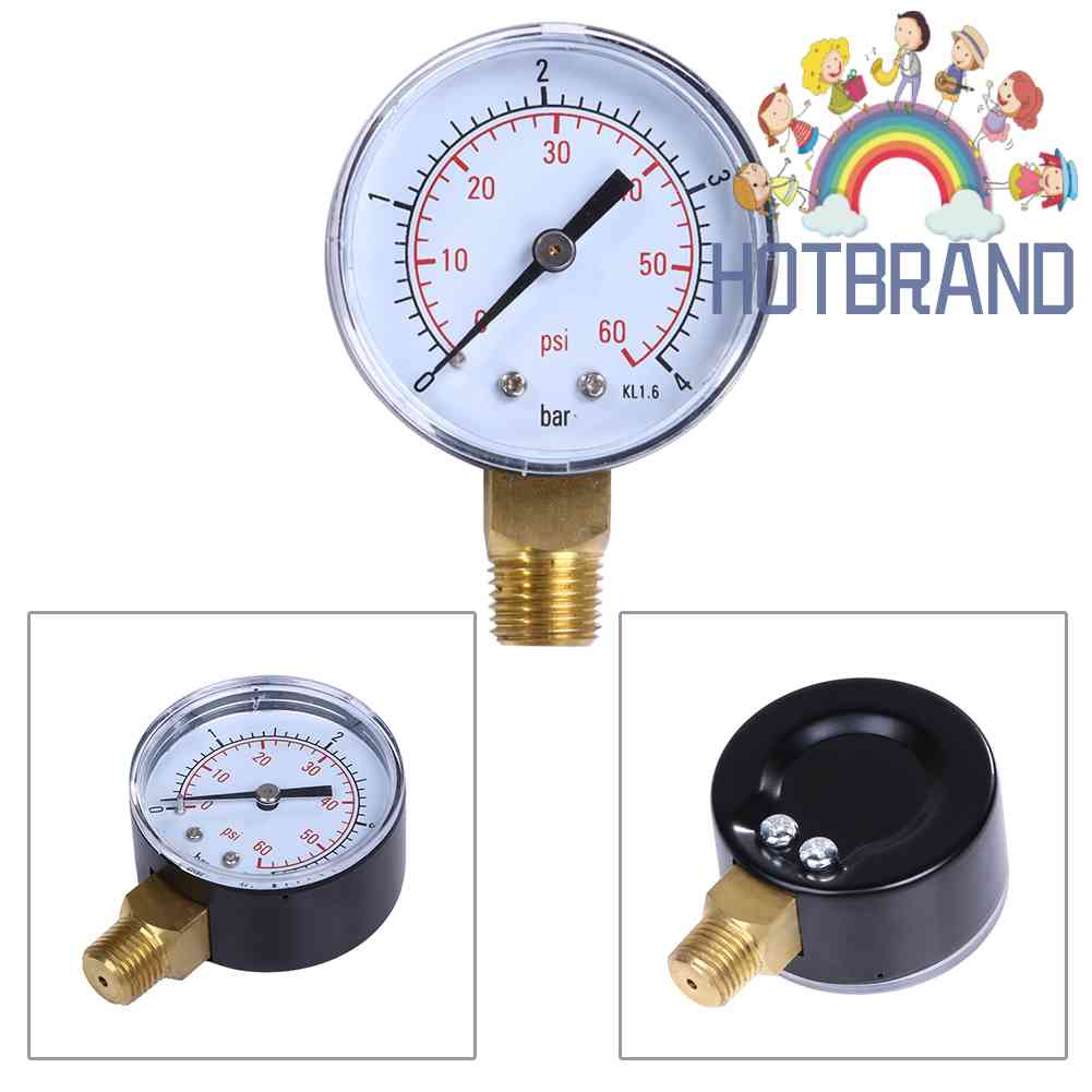 Đồng Hồ Đo Áp Suất Nước Bể Bơi 60PSI 1/4&quot; Inch