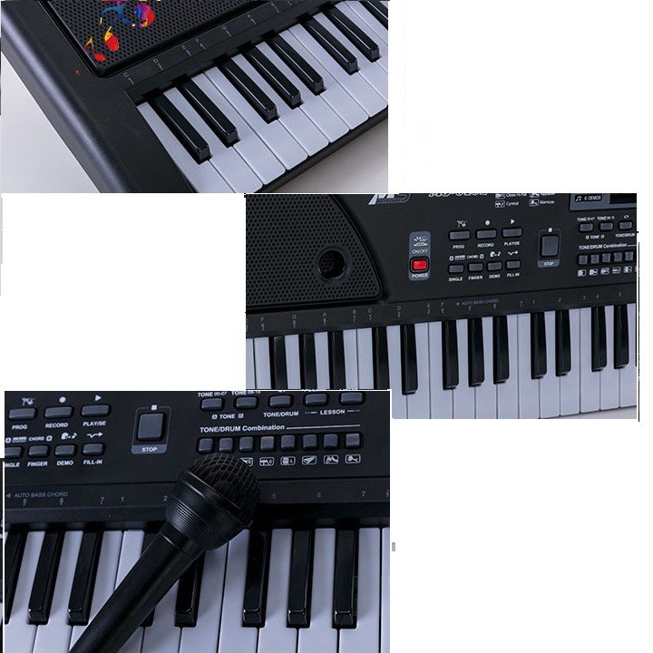 Đàn Piano Điện Tử Đàn Piano 61 Phím Kèm Mic Cho Bé Đàn Organ 61 Phím Tặng Kèm Micro Và Giá Đỡ Nhạc Lý