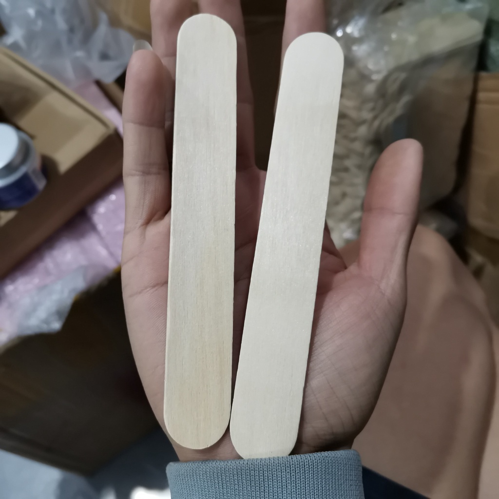 2 Que gỗ wax lông tiệt trùng ( Que Loại To )