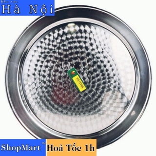 Mâm inox tròn, mâm tròn inox, mâm cơm inox, mâm vành 304 đủ size 40 cm, 44 cm, 48 cm, 52 cm, 56 cm vietcook