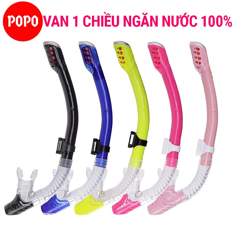 Ống thở lặn biển POPO van 1 chiều chống sặc nước