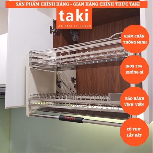 {CHÍNH HÃNG} - Giá Bát Thông Minh Nâng Hạ TAKI - INOX 304 (BẢO HÀNH VĨNH VIỄN)