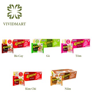 Mì koreno hàn quốc vị bò cay / gà / tôm / kim chi / nấm - 100g/gói - koreno