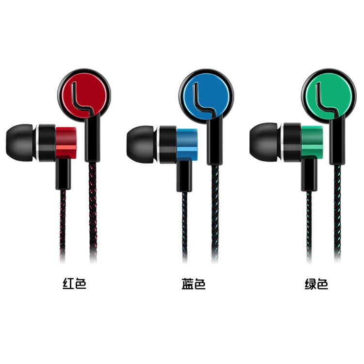 Tai nghe in ear kim loại dây dù chống rối Super Bass ( chất âm ổn)