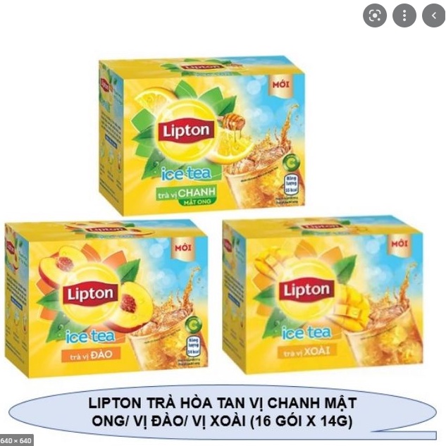 Trà Lipton Ice Tea vị Chanh, Xoài, Đào 224g