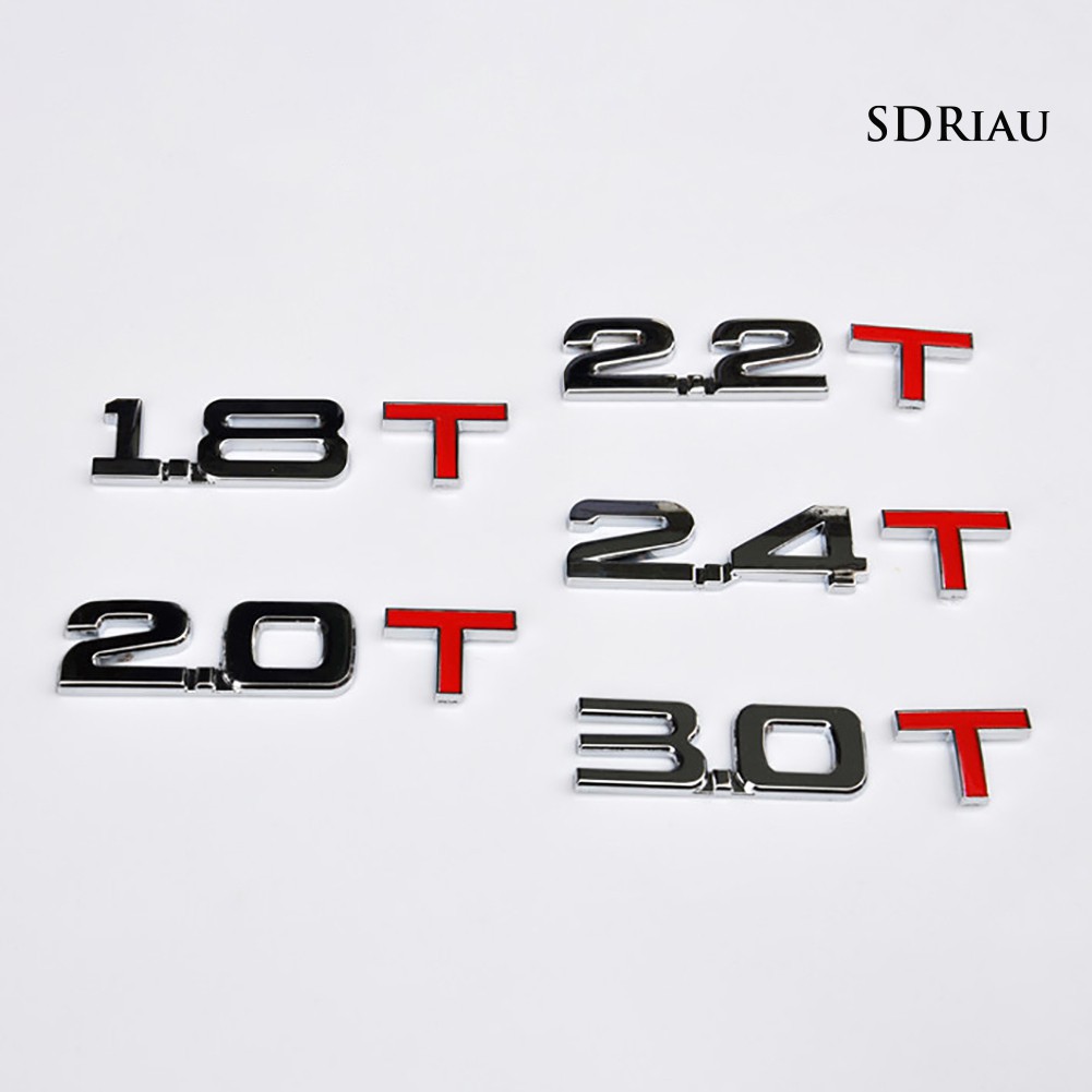 Miếng dán kim loại 3D trang trí ô tô 1.6 1.8 2.0 3.0 T nhiều mẫu tùy chọn