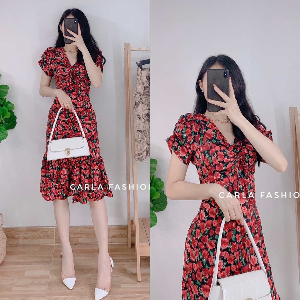 Váy hoa nhí đuôi cá vintage CARLA _V12 | BigBuy360 - bigbuy360.vn
