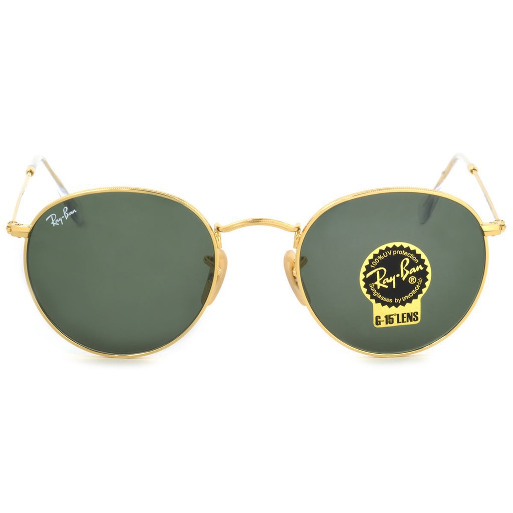 Hàng sẵn có mùa hè tia đích thực ban kính râm john lennon kim loại tròn rb3447 001 kính mắt nam nữ