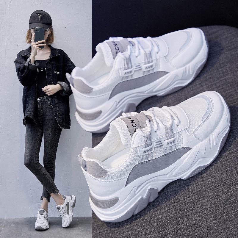 Giày sneaker IELGY đế dày thoáng khí thời trang Hàn Quốc cho nữ