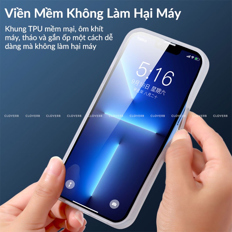 Ốp Lưng Trong Suốt Viền Màu Totu Chống Sốc Sạc Không Dây Từ Tính Lực Hút Mạnh Chống Nhiễu Bảo Vệ Camera Cho iP13 Pro Max