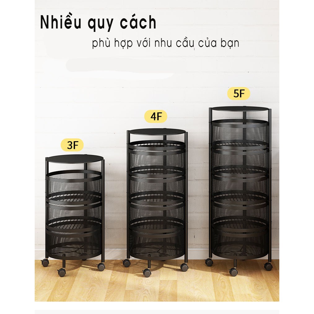 Kệ Đa Năng Để Đồ, Giá Tròn Để Rau Củ Nhà Bếp