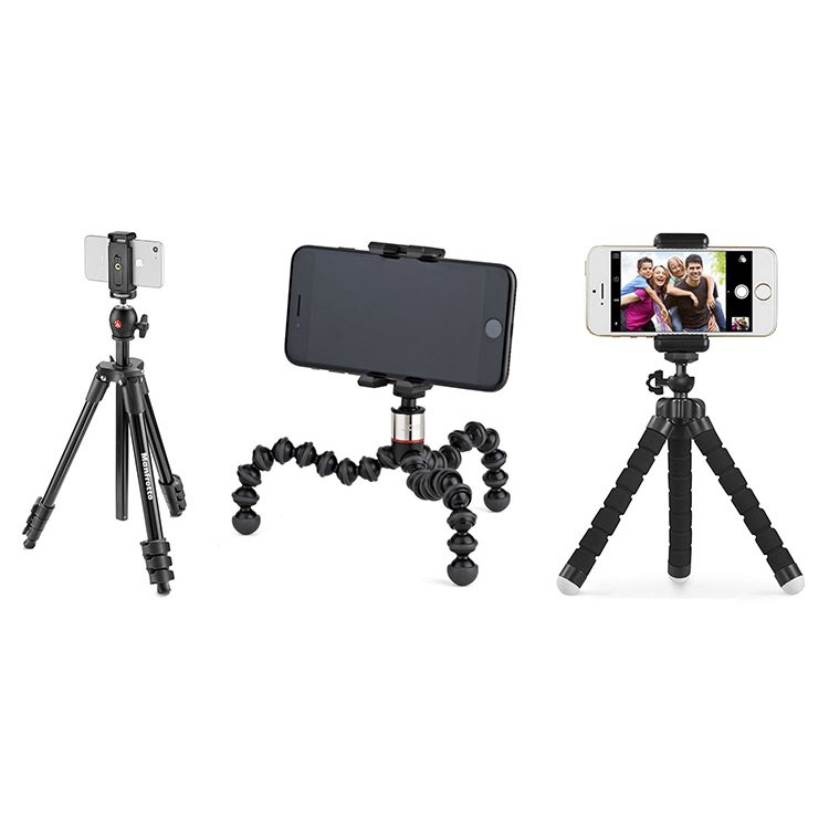 Đầu kẹp điện thoại cho gậy 3 chân livestream, gậy chụp hình, tripod mini - MrPhukien