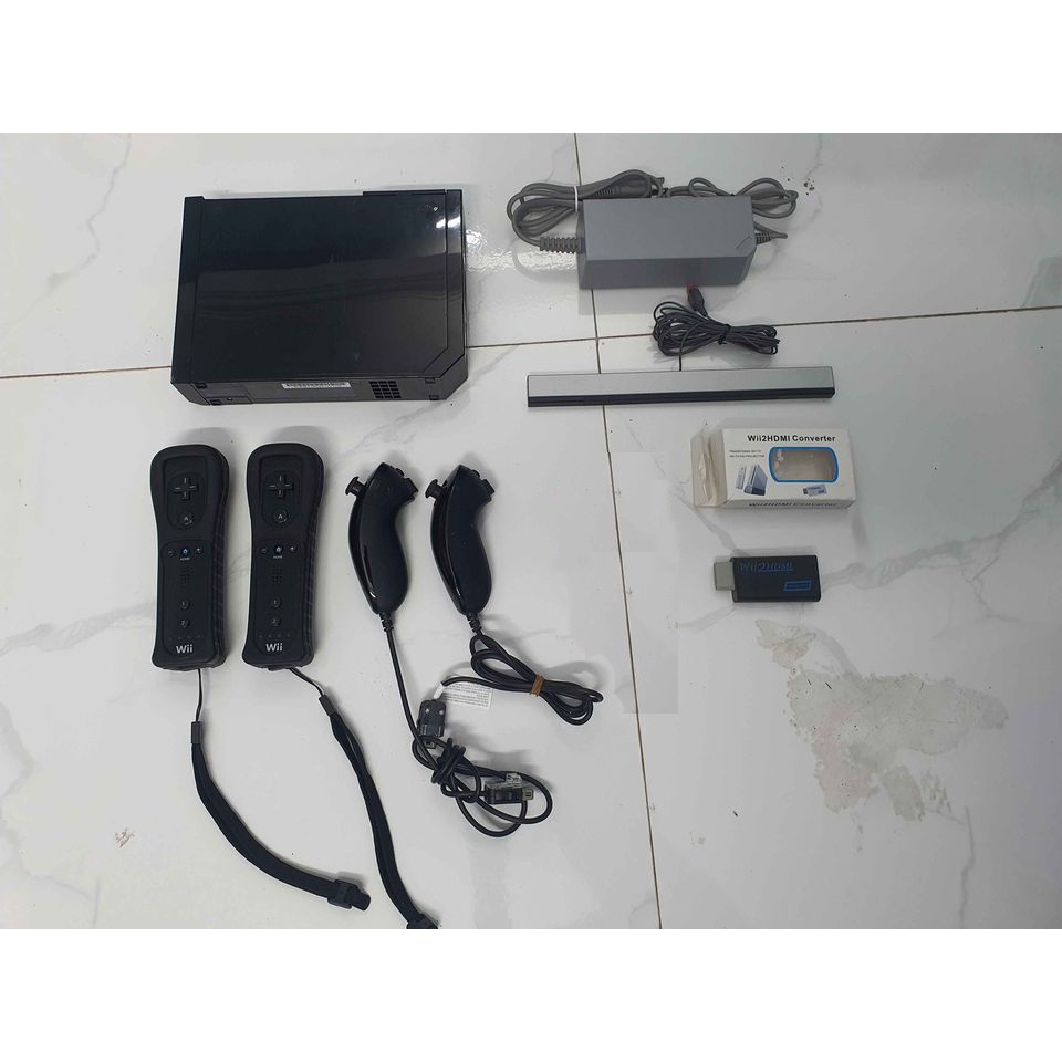 Bộ Wii fullbox like new màu đen, 2 tay motion plus chơi tất cả game thể thao vận động