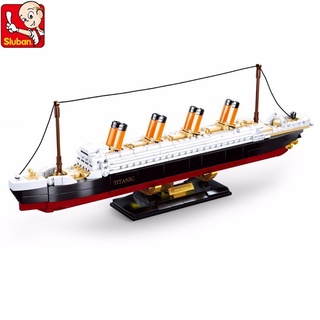 Set 481 khối lắp ráp SLUBAN tàu titanic tỉ lệ 1:700