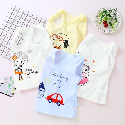 [HOT] ÁO BA LỖ CHẤT COTTON MỀM MÁT IN HÌNH MÁY BAY VÀ CÔ GÁI SIÊU CUTE CHO BÉ TRAI VÀ BÉ GÁI 8-18KG. VIDEO THẬT