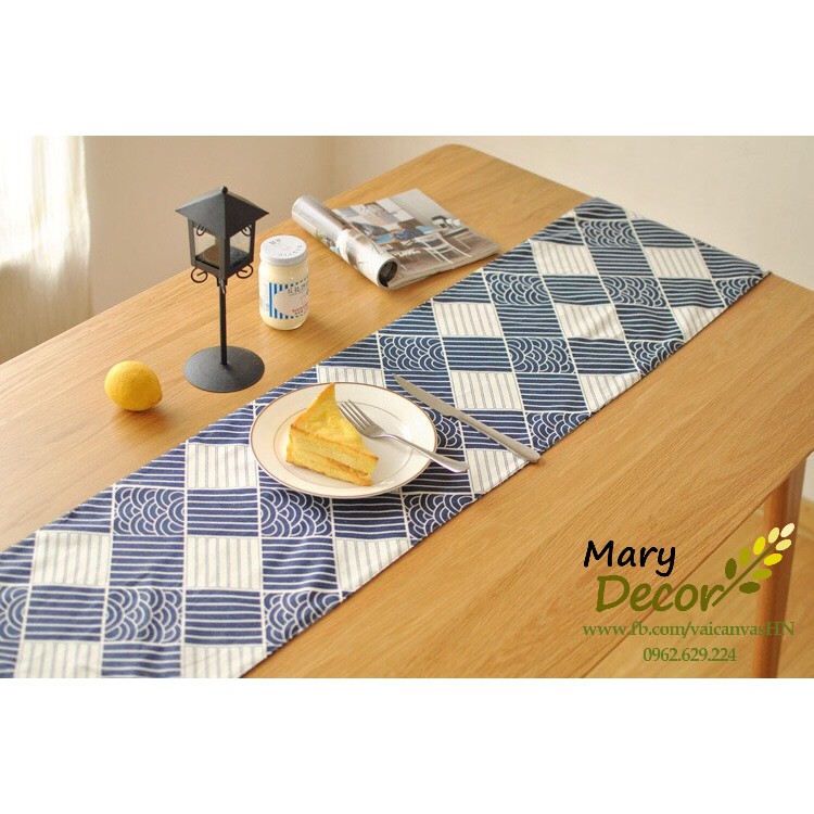 KHĂN RUNNER MARY DECOR - SÓNG NHẬT BẢN KR-B07