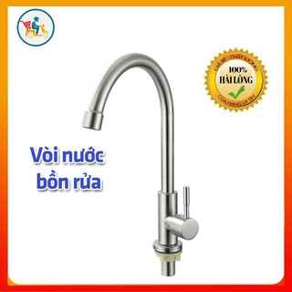 Vòi nước lạnh inox 304 rửa chén vòi inox bồn rửa chén cao cấp