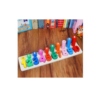 Đồ chơi nhận biết chữ số, hình khối, màu sắc cho bé theo phương pháp áp Montessori _ cho bé từ 2-6 tuổi