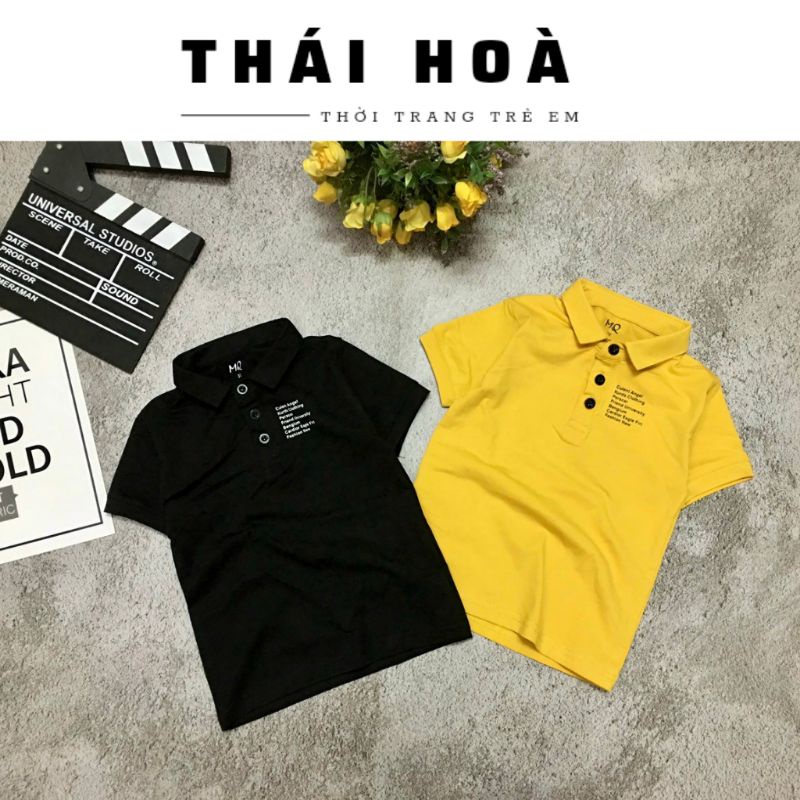 Áo polo thun bé trai ⚡ SIÊU RẺ ⚡cổ trụ, cổ bẻ