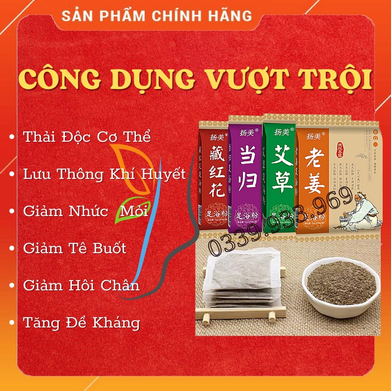 Thảo Dược Ngâm Chân, Bột Ngâm Chân - Thải Độc Cơ Thể, Giảm Đau Nhức Xương Khớp - Tê Chân - Giảm Hôi Chân