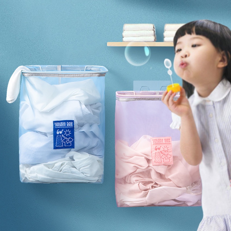 1 Giỏ Đựng Quần Áo Dơ Bằng Nylon Chống Nước Sức Chứa Lớn Đa Năng Có Thể Gập Gọn