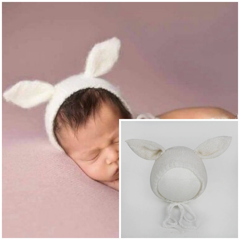 Mũ Beanie Đan Len Họa Tiết Hoạt Hình Làm Phụ Kiện Chụp Ảnh Cho Bé Sơ Sinh