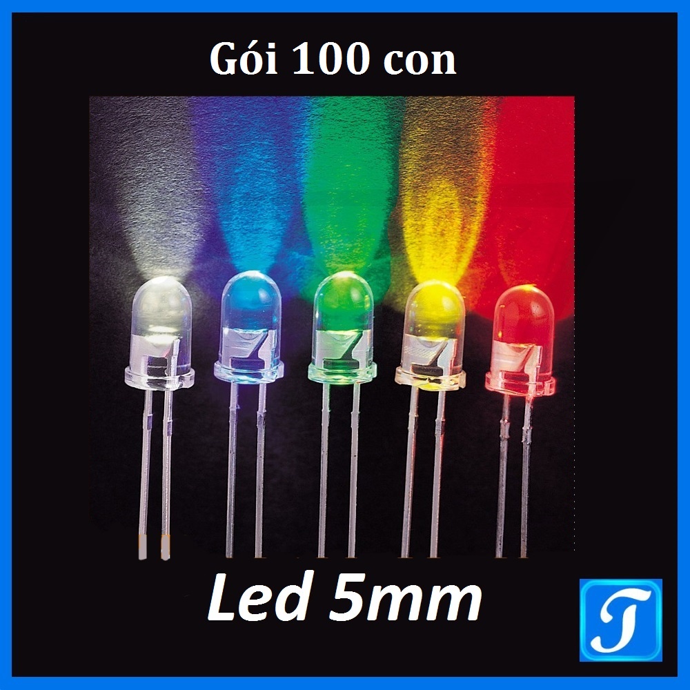 [Combo 100 con] Led Siêu Sáng 5mm Led đơn Tùy chọn màu