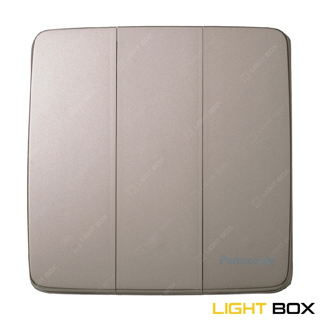 Bộ 3 công tắc vuông Panasonic Minverva màu vàng ánh kim
