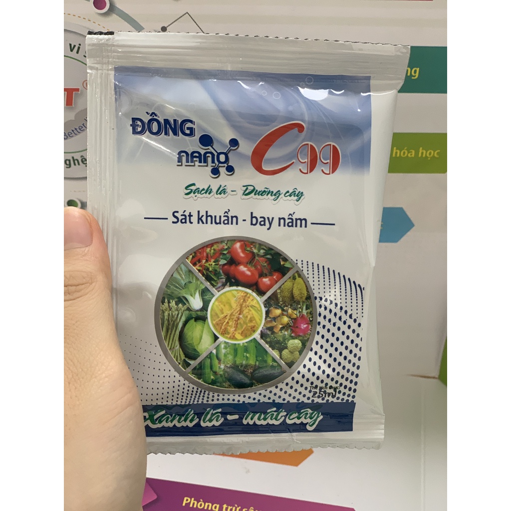 Nano Đồng AT C99 sát khuẩn diệt nấm bệnh, chống héo xanh vi khuẩn trên cây rau màu, cây hoa hồng, hoa lan, cây trong nhà