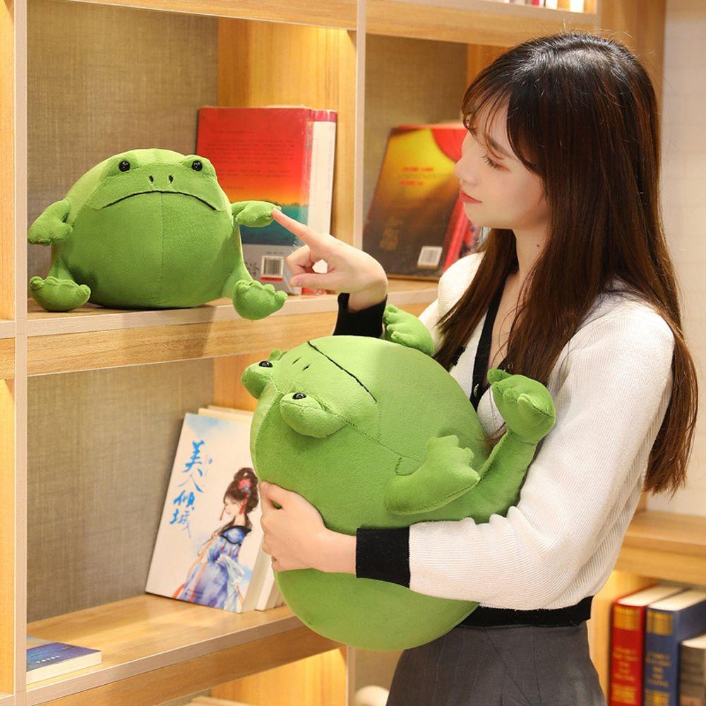 Chú Ếch Nhồi Bông Màu Xanh Lá Hoạt Hình Dùng Làm Quà Tặng Cho Bé