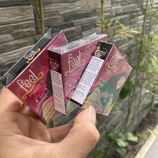 Bao cao su kéo dài thời gian Feel 4 in 1 mùi hương dâu có gai gân chống tuột