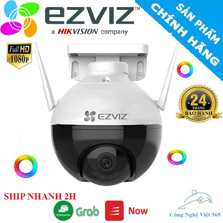 Camera Wifi Ezviz C8C 1080P FHD-Chính hang- Camera ngoài trời có khả năng xoay, Tích hợp AI-BẢO HÀNH 24 THÁNG