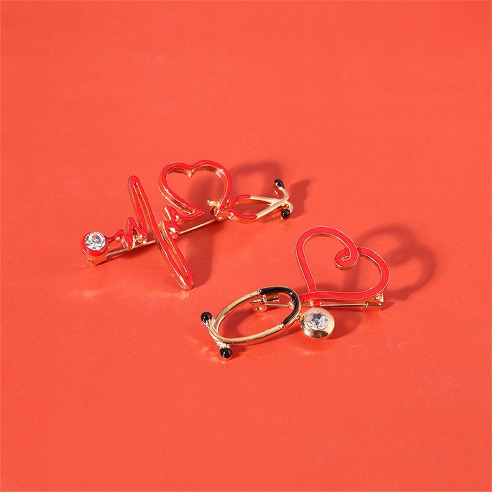 Ghim Cài Áo Hình Ống Nghe Bác Sĩ / Trái Tim Độc Đáo