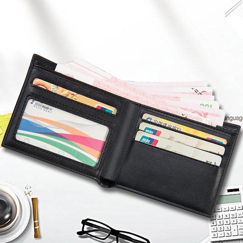 Ví nam da đẹp hàng hiệu thời trang cao cấp, Bóp da PU xịn nhiều ngăn đẳng cấp nam tính