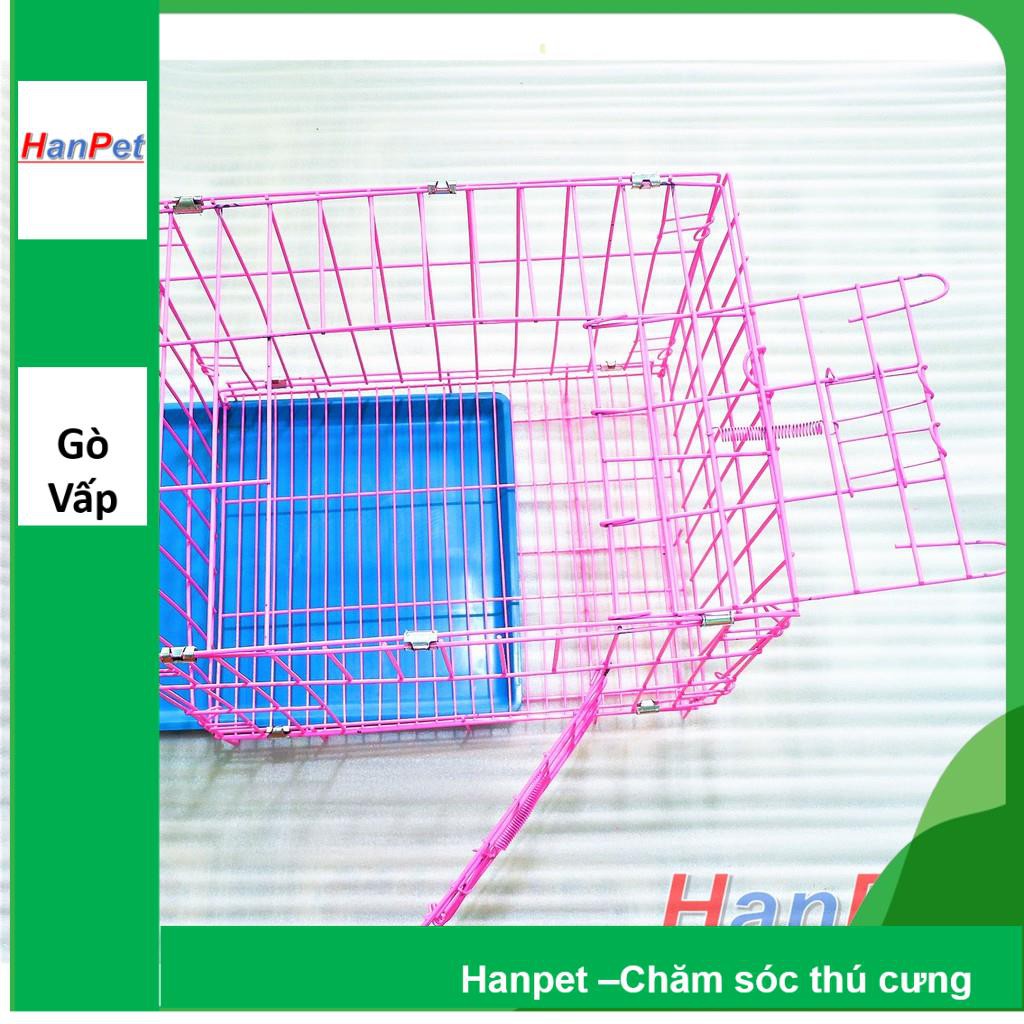 Hanpet.GV- Chuồng nuôi chó mèo dưới 5kg- SD50 và SD35 Nan dày 2 CỬA- lồng nuôi chó mèo- lồng chó gấp gọn sơn tĩnh điện