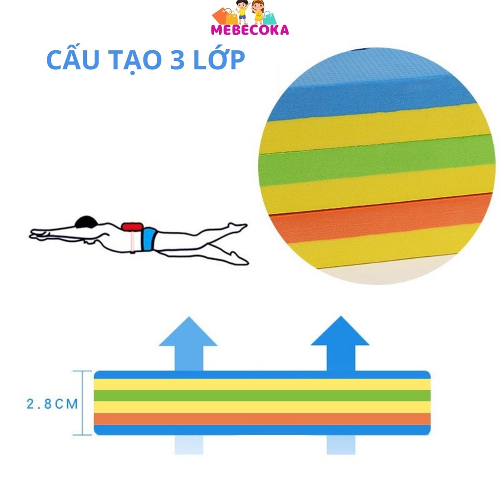Phao tim tập bơi, phao lưng cho người lớn và trẻ em, mút EVA có độ nổi cực tốt