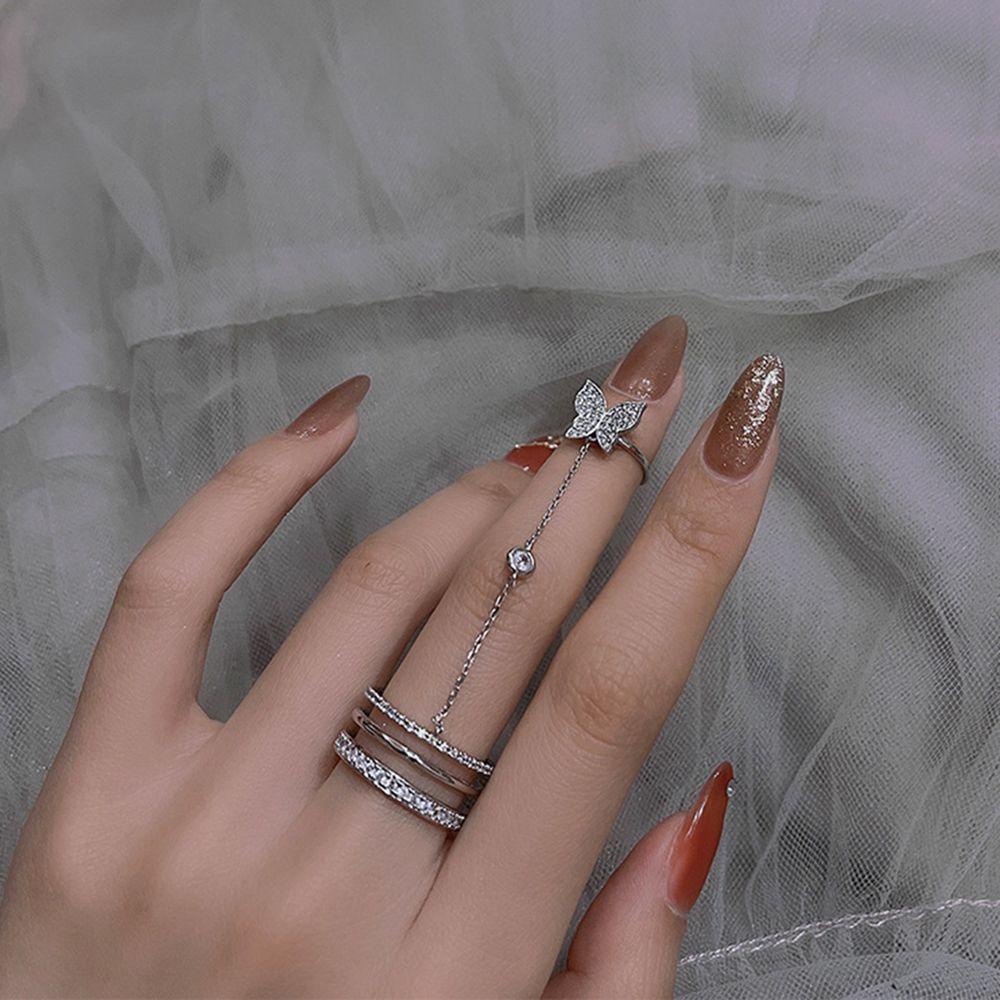 OKDEALS Butterfly Ring New Punk Jewelry Fashion Harajuku