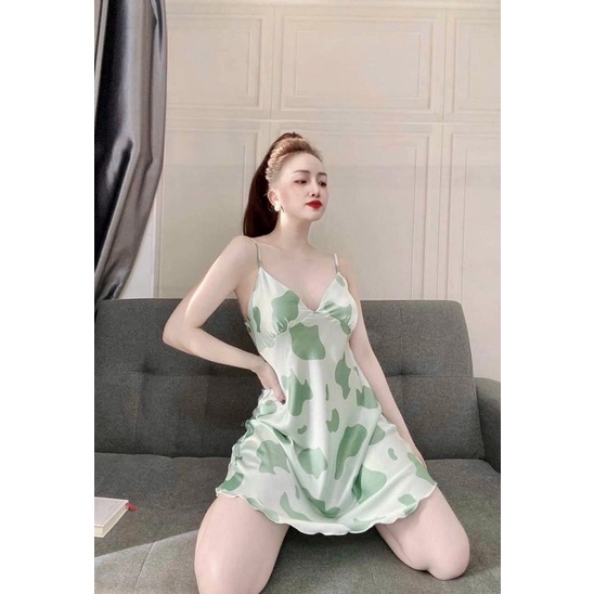 Váy ngủ bò sữa PEYONDEE có mút ngực váy ngủ đẹp cao cấp váy ngủ nữ | BigBuy360 - bigbuy360.vn