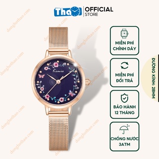 Đồng hồ nữ dây lưới kimio chính hãng thời trang kiêu sa thơ mộng đồng hồ thảo km51 kimio 6509
