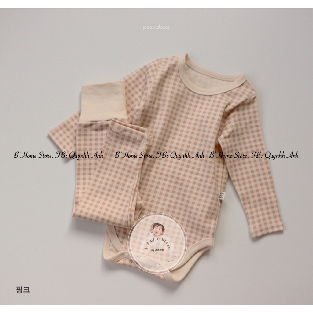 [ HÀNG ĐẶT TRƯỚC BST ChekChek Peekaboo Hàn Quốc Hoạ Tiết Kẻ Tone Màu Pastel Chất Cotton Cho Bé Xuân Hè 2022