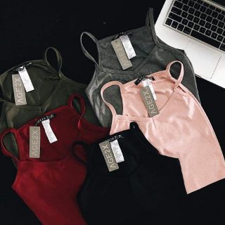Áo Croptop 2 Dây Màu Đen