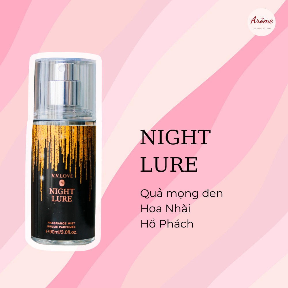 Xịt Thơm Toàn Thân V.V.LOVE Body Mist Hương Nước Hoa Siêu Ngọt Ngào, Quyến Rũ - Arôme Store